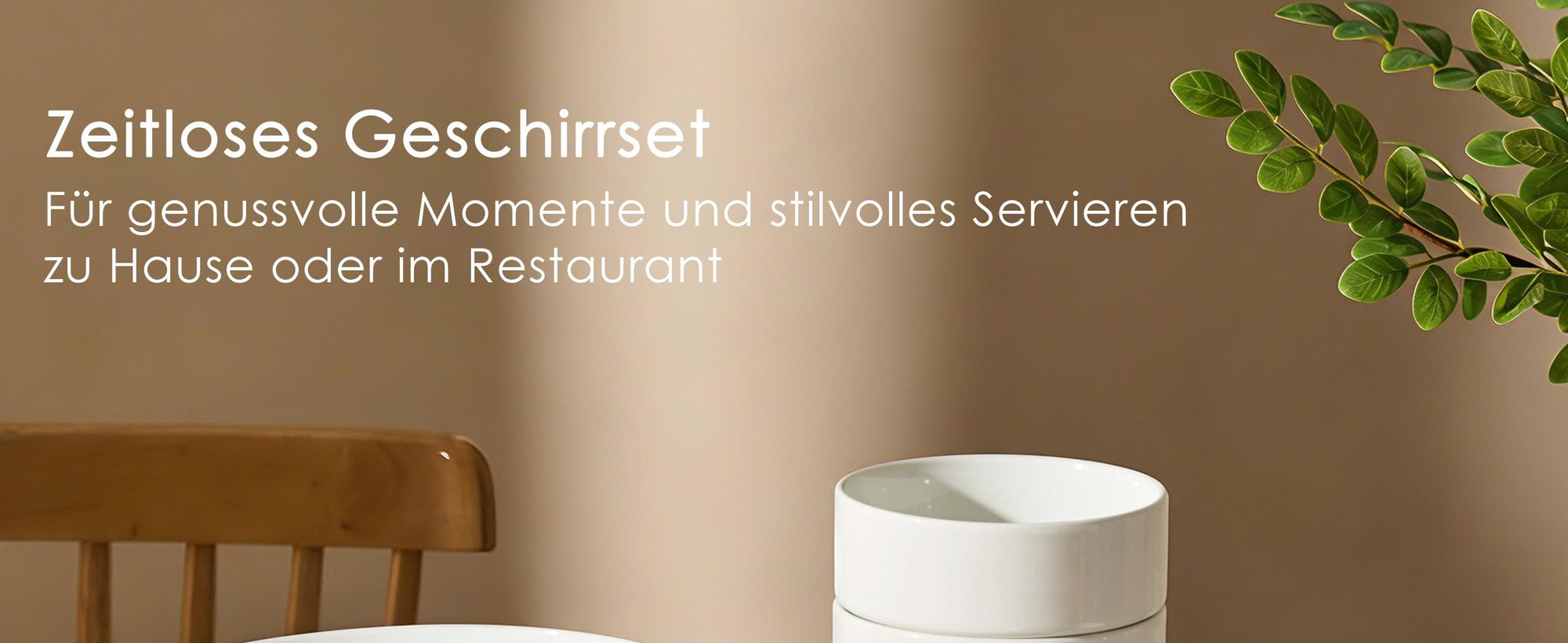 18 tlg Geschirrset aus Porzellan, Kombiservice für 6 Personen, Tafelservice mit Speiseteller, Dessertteller, Schale, mikrowellen- & spülmaschinenfest
