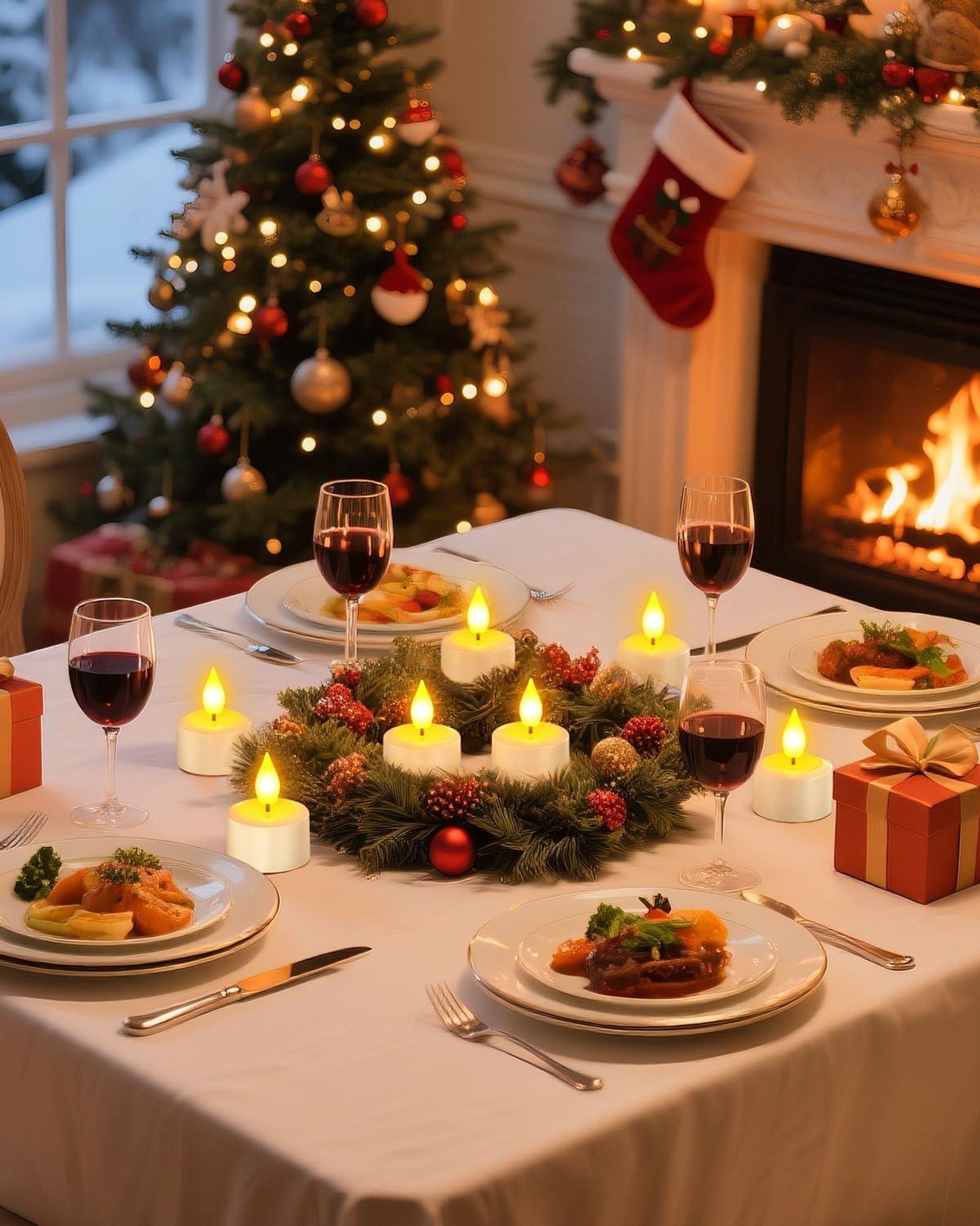 8er Teelichter mit Timer,Wiederaufladbar mit Ladestation und Fernbedienung,Led Kerzen Flackernde Flamme für Weihnachtsdekoration,Zimmer,Wohnzimmer
