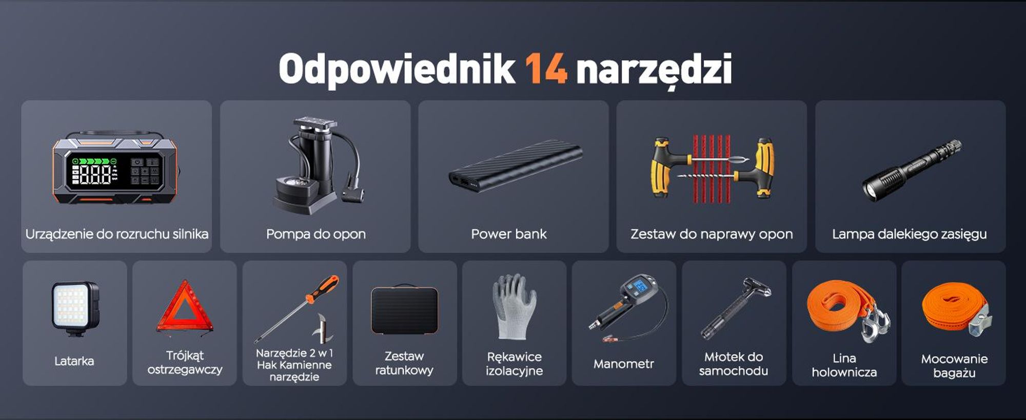 Powerbank Buture do rozruchu silnika, prąd szczytowy 6000 A, 26800 mAh, powerbank do rozruchu silnika samochodowego, zasilacz rozruchowy trzy w jednym
