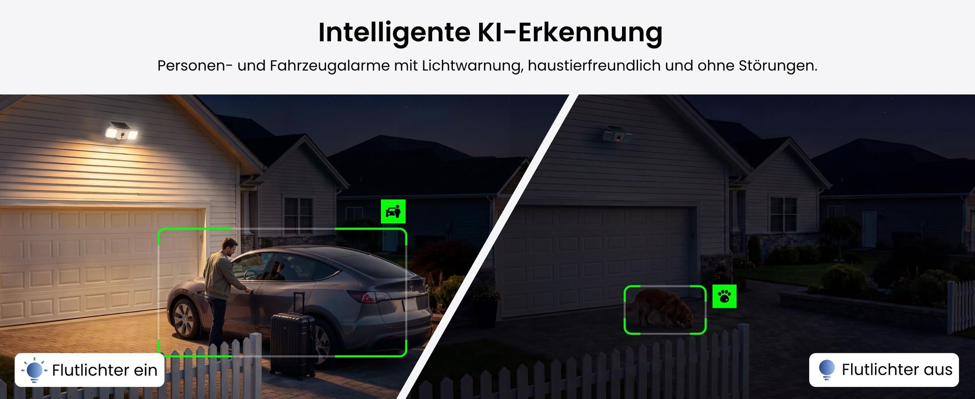 Reolink Solar Floodlight Cam, 2K 4MP 150° Wi-Fi 6 Solar Spotlight Überwachungskamera Outdoor , SolarEase™ Laden, Ton- & Lichtalarm, Smart-Erkennung