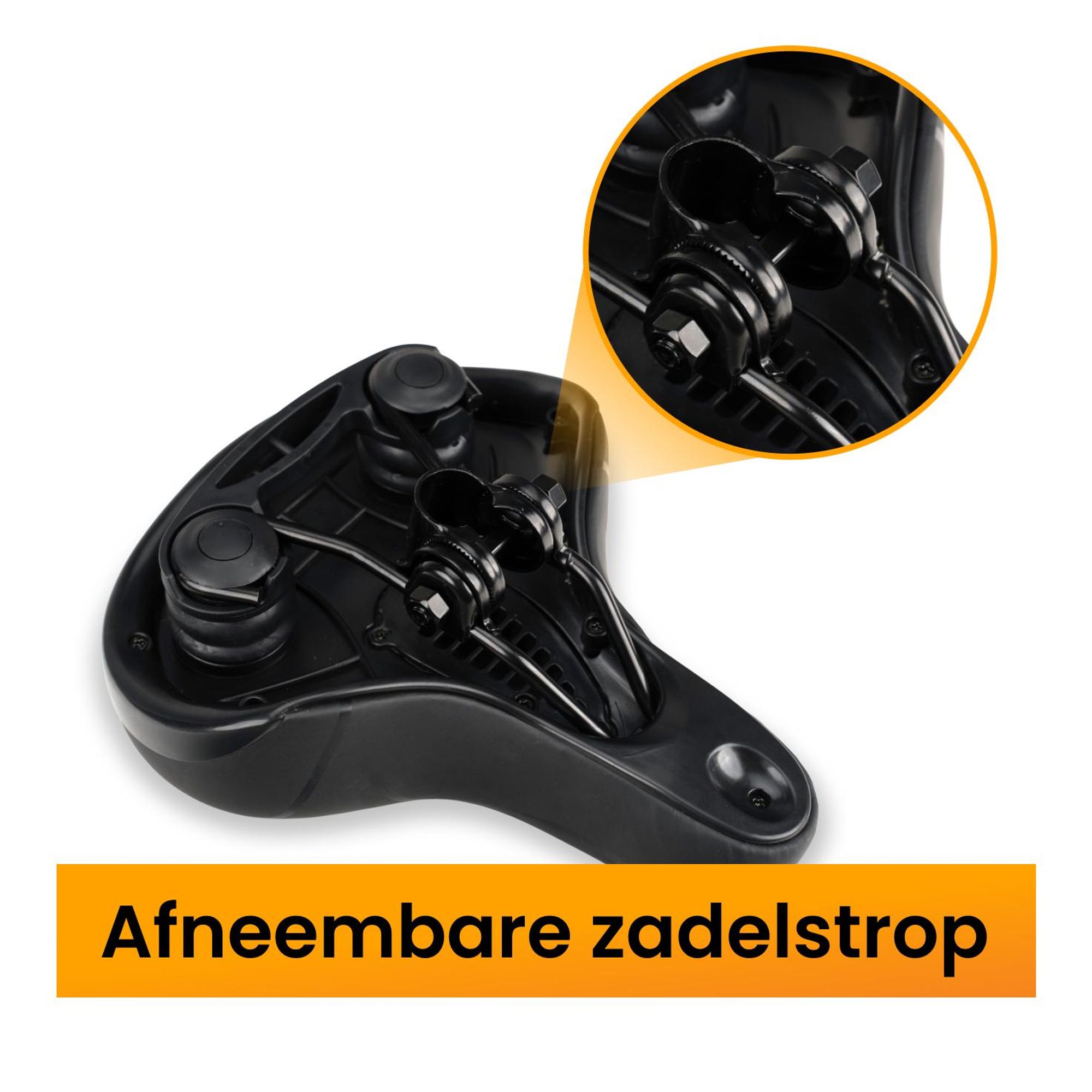 R2B Fietszadel Dames en Heren - Ergonomisch Gelzadel - Zwart