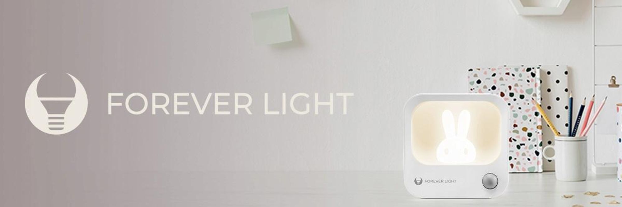 LED-Nachtlicht mit Hase FLC-10 PIR weiß 500mAh Forever Light