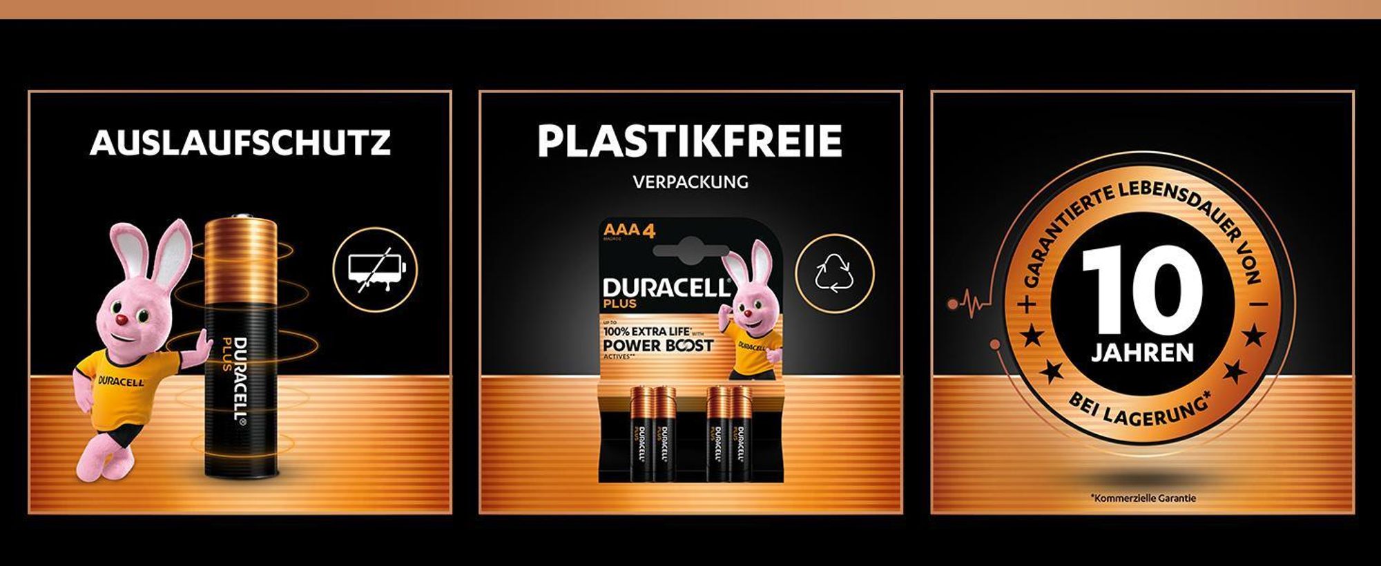 Duracell AAA Batterien Alkaline 1,5 V mit Powerboost Technologie für elektronische Geräte