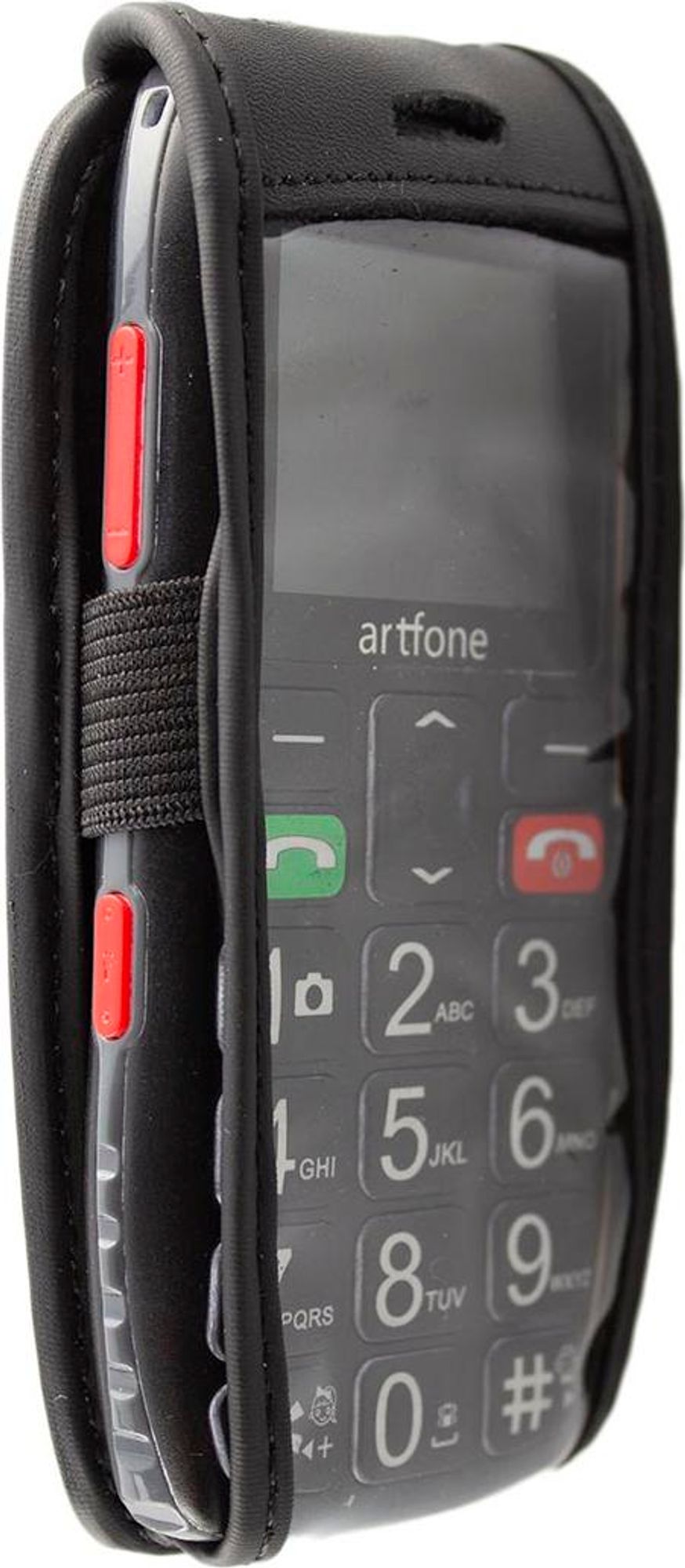 caseroxx Ledertasche mit Gürtelclip kompatibel mit Artfone 4G Seniorenhandy C1 / C1+ aus Echtleder, Tasche mit Gürtelclip und Sichtfenster  Bild 3