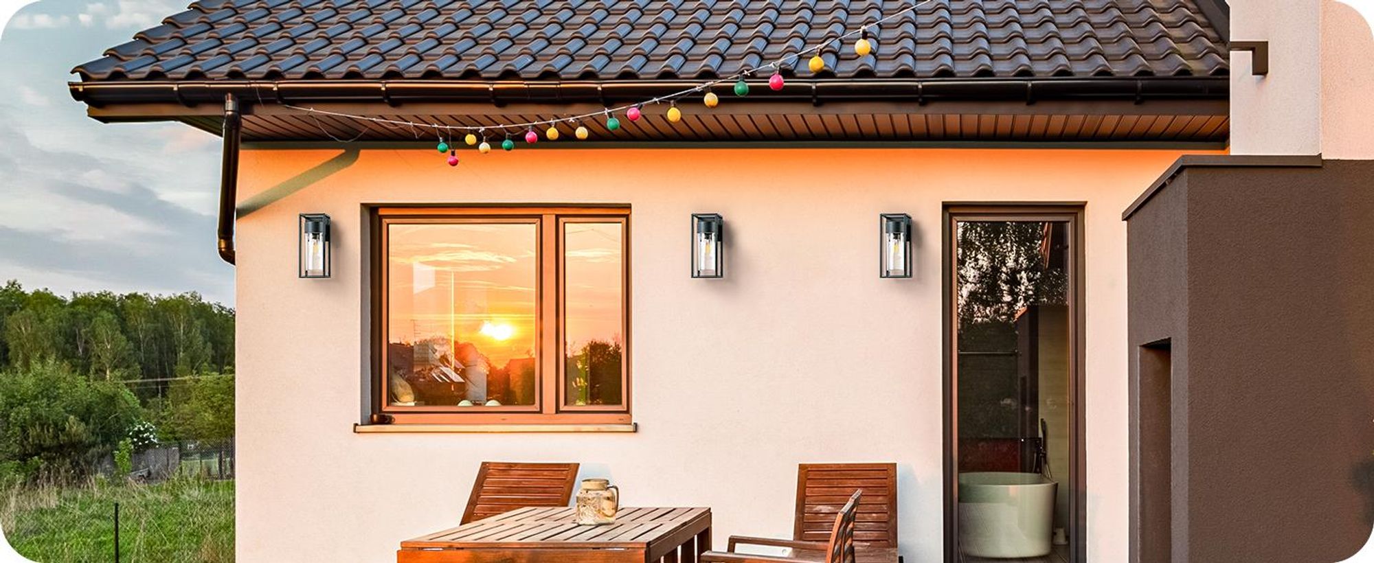 EDISHINE Wandleuchte Innen & Aussen, Modern Wandlampe IP44, Wandbeleuchtung für Hauswand, Terrassenbeleuchtung, Balkon, Anthrazite