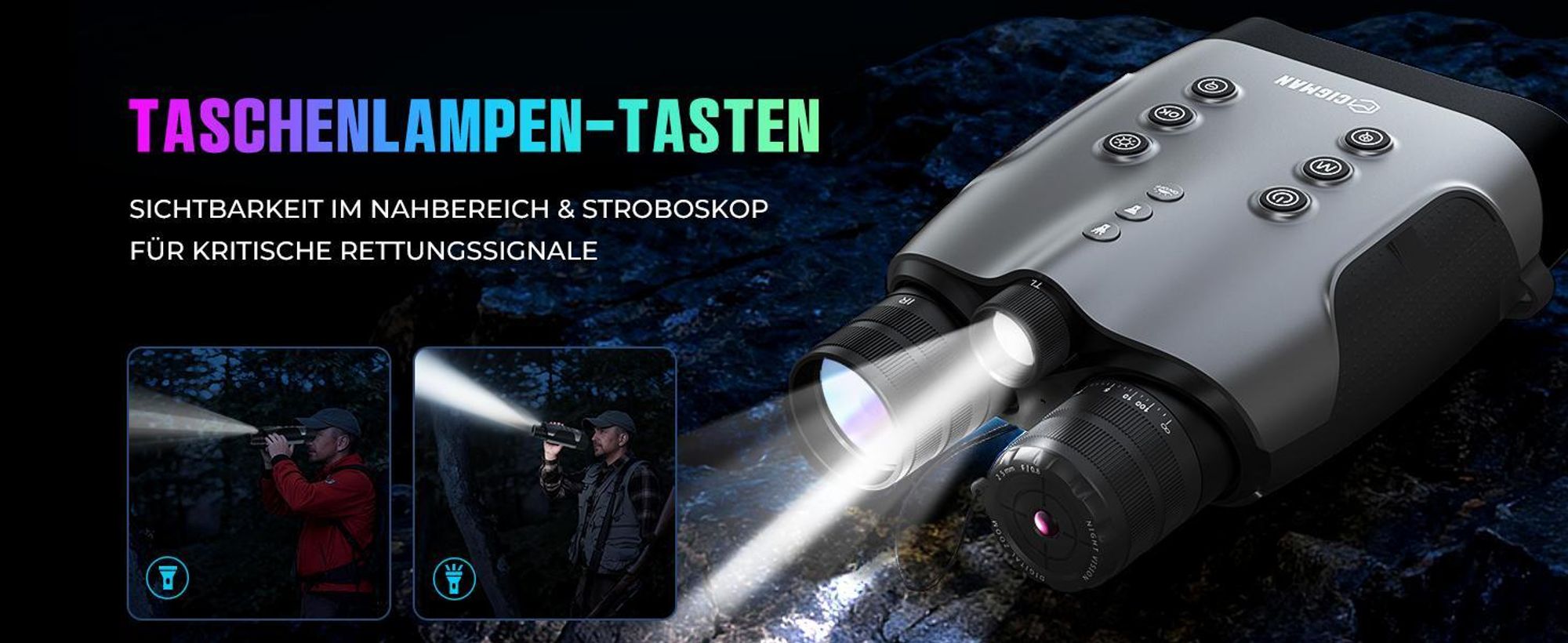 Urządzenie noktowizyjne CIGMAN CNVPRO True 4K, 52 MP, zasięg 1200 m