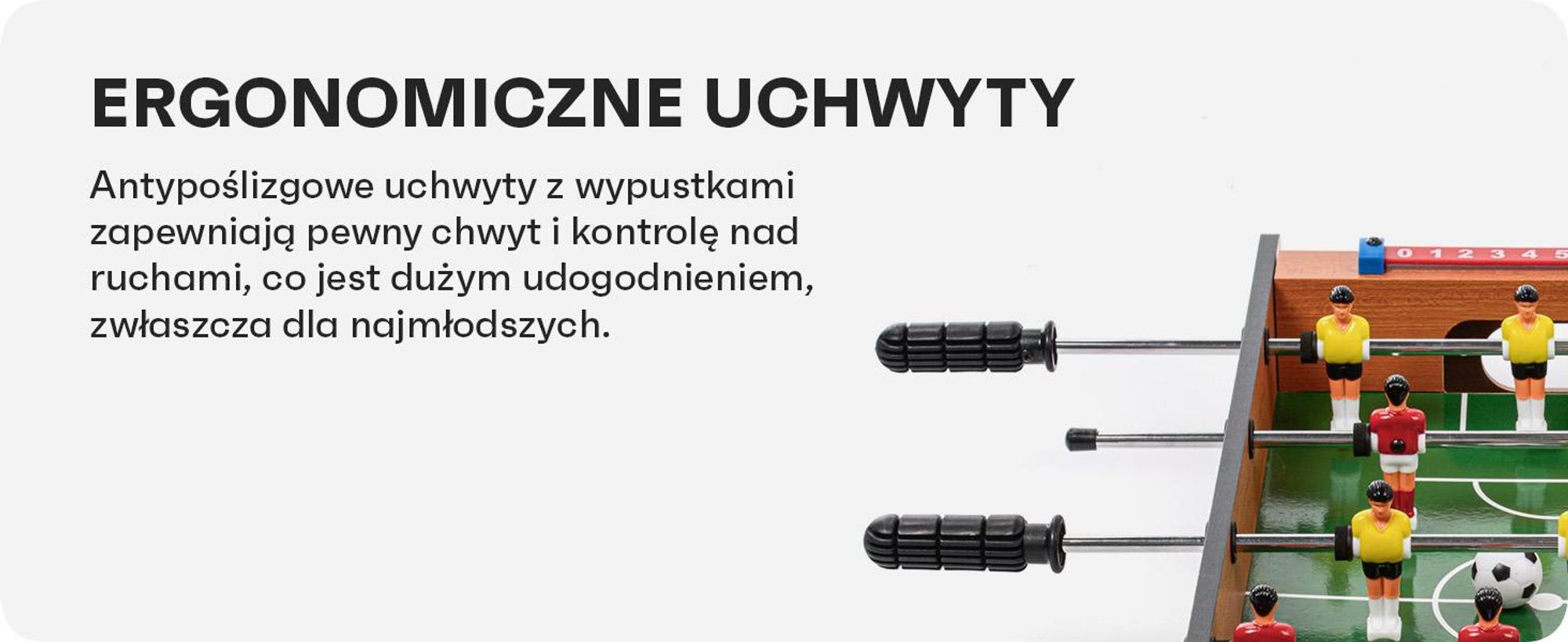 Stół do piłkarzyków Meteor Derby, mini piłkarzyki 51x31x9 cm