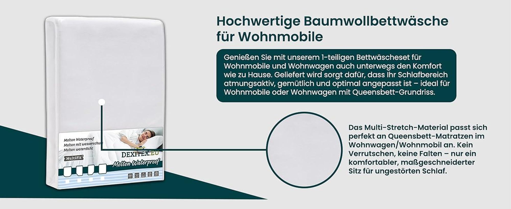 hochwertige Baumwollbettwäsche für Wohnmobile