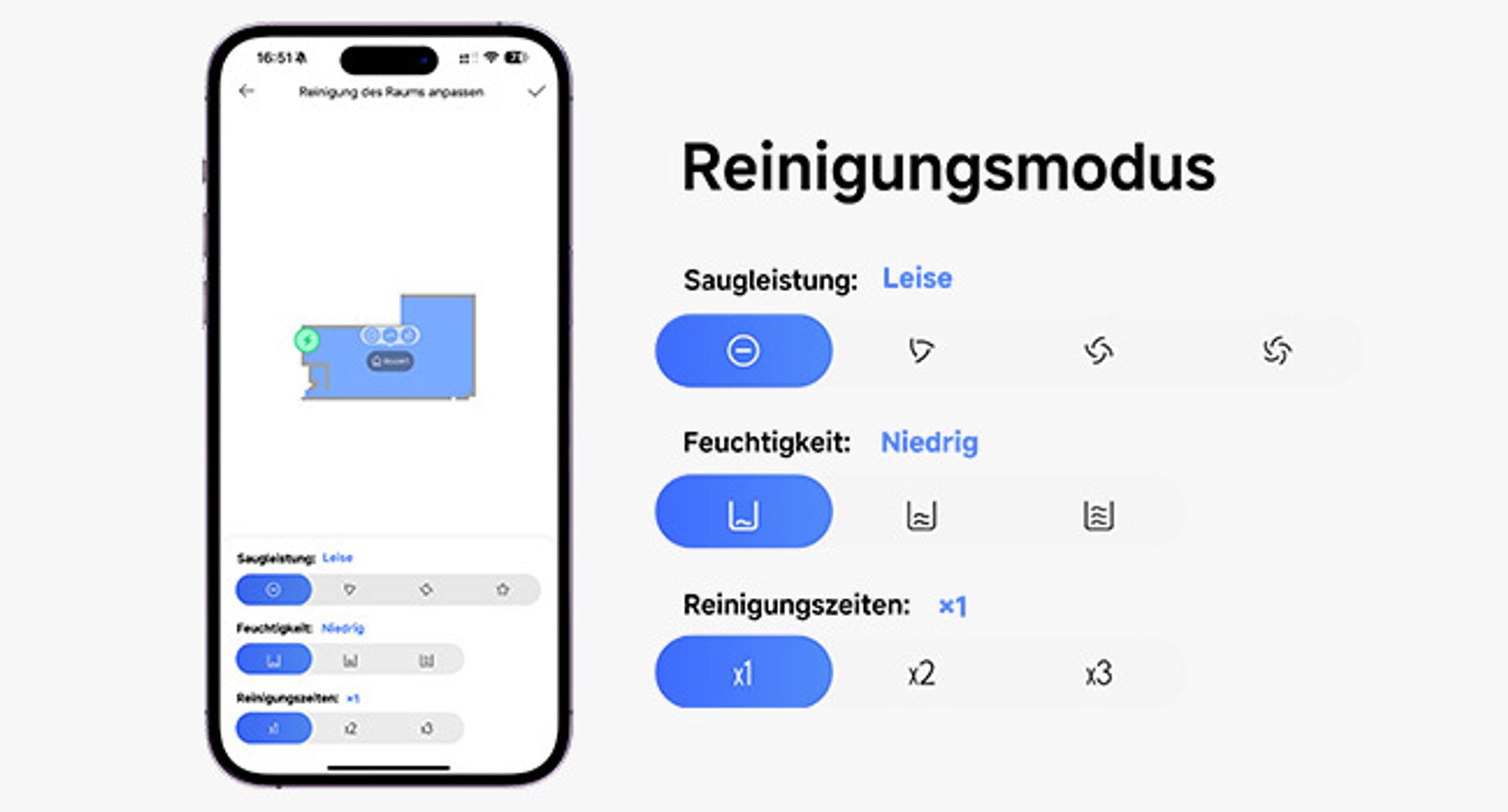 MOVA E20 Saugroboter mit Wischfunktion, LDS-Navigation, 5.000 Pa Saugkraft, 2-in-1 Staubsaugen und Wischen, Kompakte Bauweise