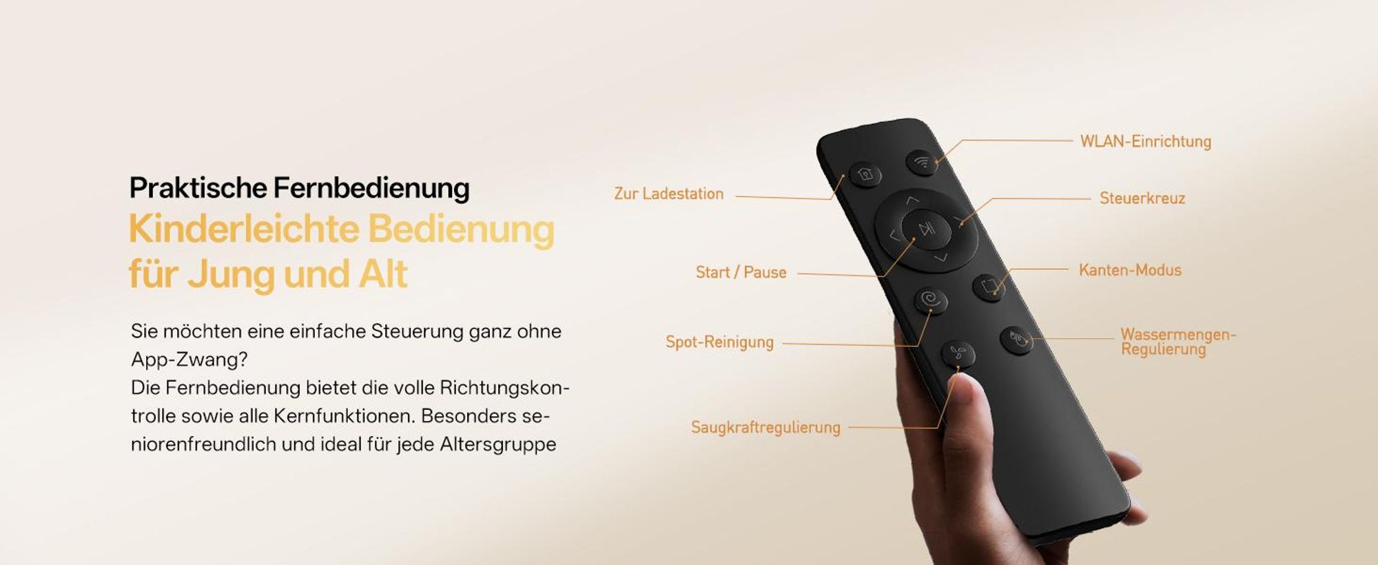 Nass-Trocken-Saugroboter Vactidy W8 Saugroboter mit wischfunktion,3-in-1,Smarte Gyro-Navigation
