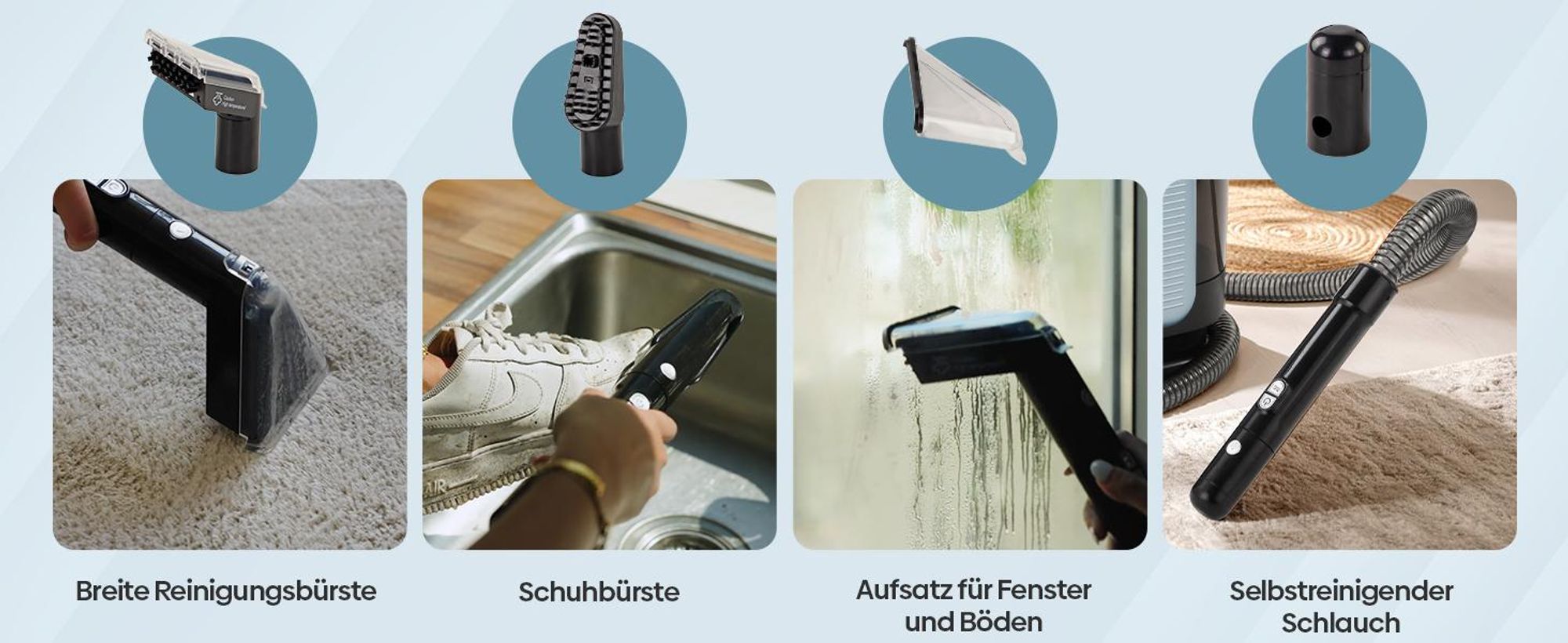 Olvy Waschsauger PRO Dampfreiniger Polstermöbel – Carpet Cleaner inkl. Zubehör & Teppichreiniger, Nasssauger für Sofa, Matratze, Auto & Teppiche
