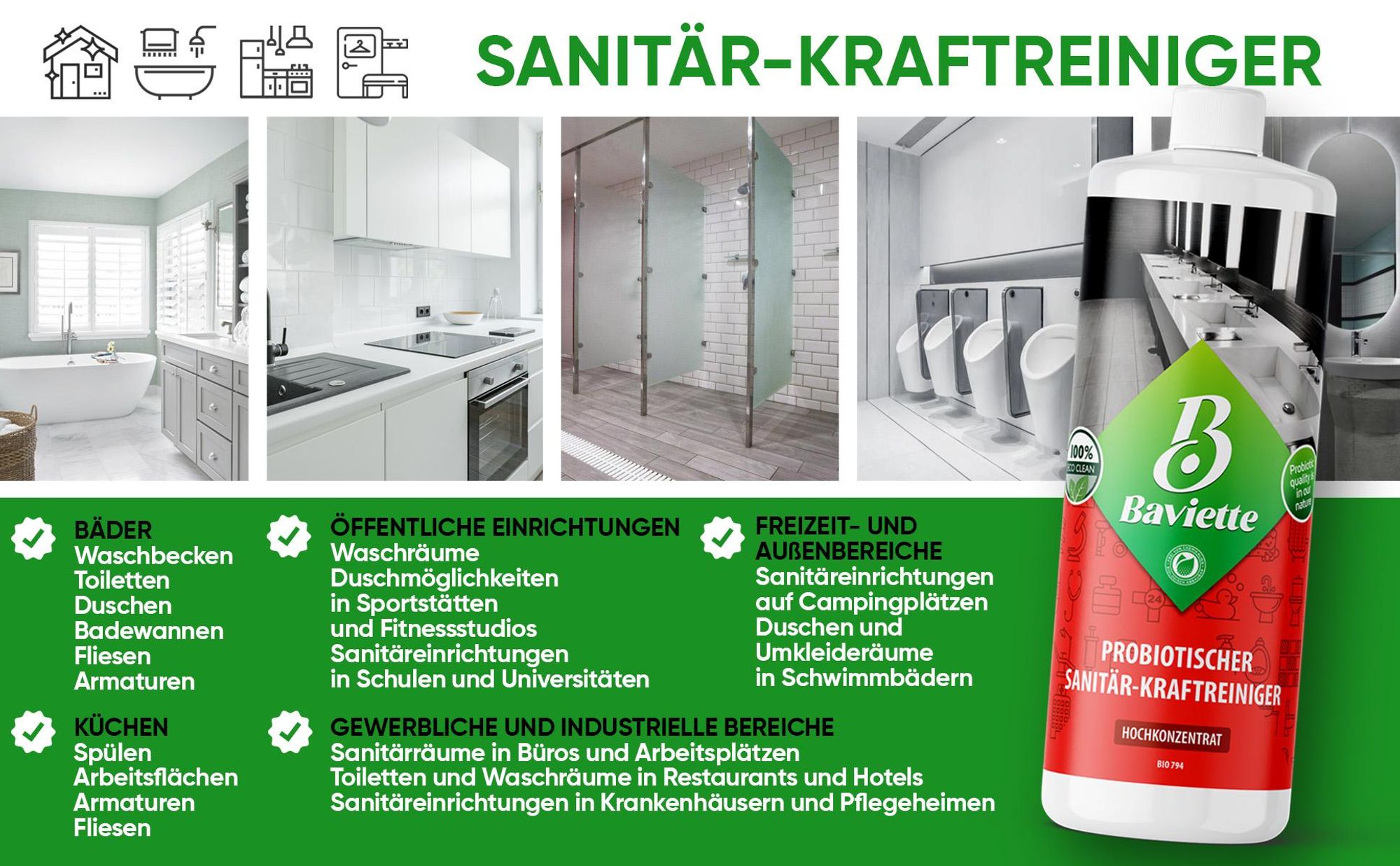 Baviette Bio 794 Instrumentenreiniger 500 ml – zur Vorreinigung medizinischer Instrumente in Arztpraxen, Kliniken und Laboren
