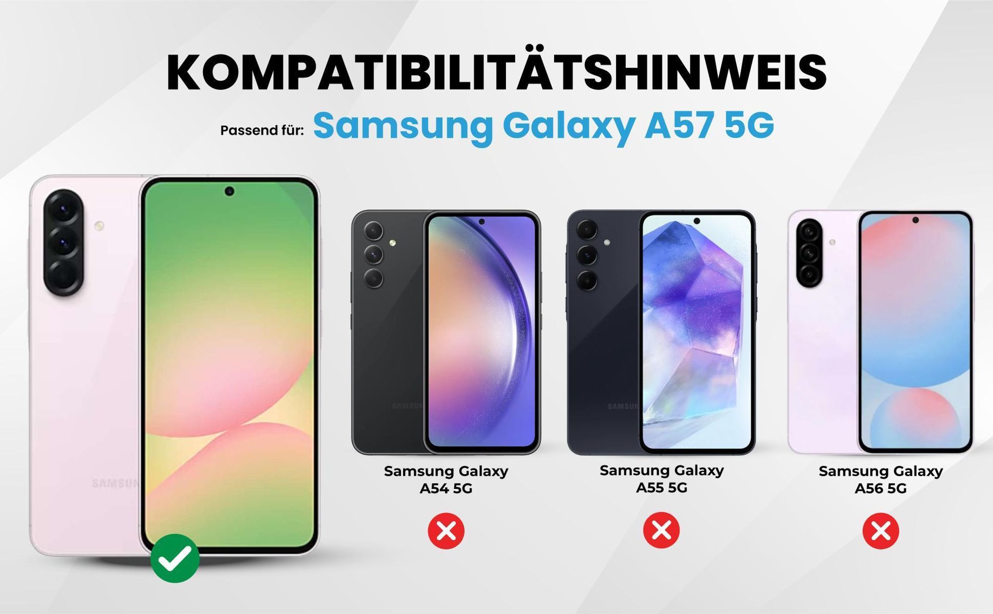 Kompatibilitätshinweise Hülle für Samsung Galaxy A57 5G
