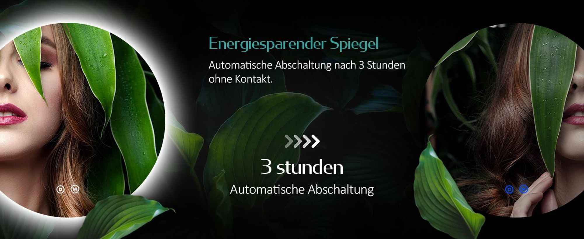 EMKE LED Badezimmerspiegel Badspiegel mit Beleuchtung Rund 60cm 3 Lichtfarben Dimmbar Lichtspiegel mit Touchschalter Energiesparend LED Spiegel