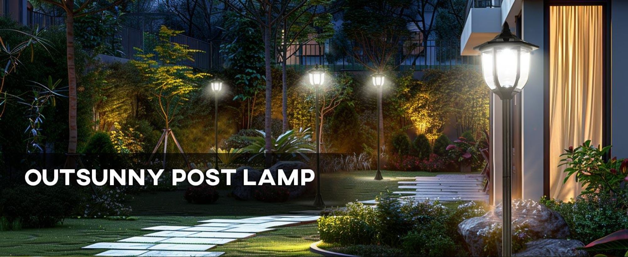 Lampa ogrodowa LED Outsunny Solar, plastikowa, do użytku wewnątrz i na zewnątrz, wysokość 177 cm, lampa ogrodowa, 30/60 lumenów, do dekoracji balkonu w ogrodzie, czarna
