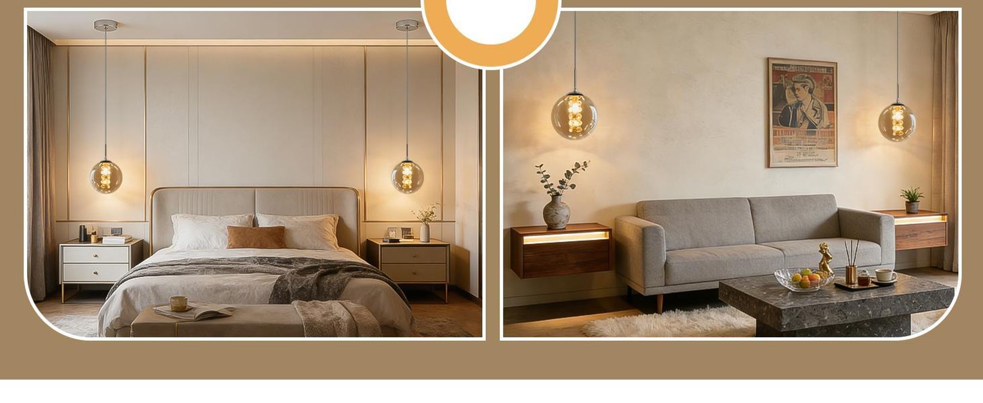 ZMH závěsné svítidlo skleněné závěsné svítidlo 1 žárovka jantarová lampa nad jídelní stůl 120 cm výškově nastavitelná G9 noční lampa závěsné svítidlo do ložnice jídelny