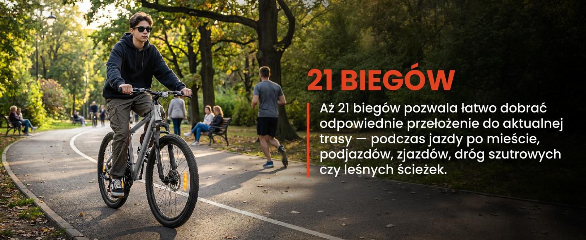 Rower górski z 26 calową ramą, hamulcami tarczowymi i amortyzatorem przednim w kolorze szarym