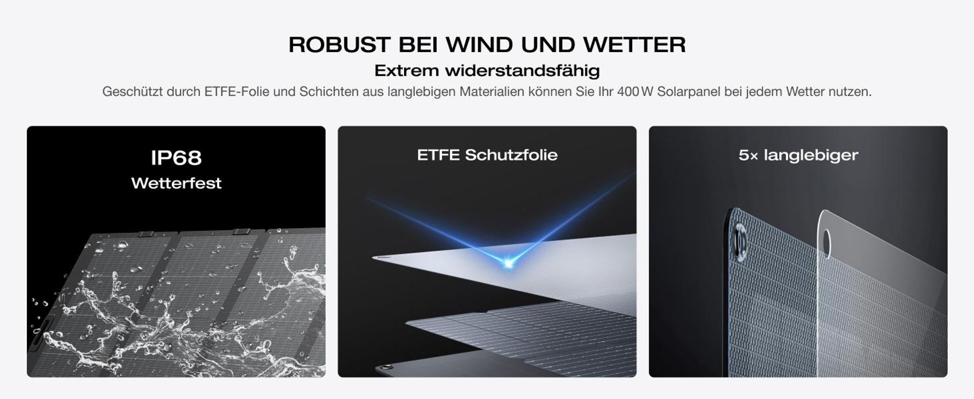 EF EcoFlow 400 W Leichtes Tragbares Solarpanel, 0% VAT, bifaziales Design, N-Typ Solarzelle, bis zu 25 % Wirkungsgrad