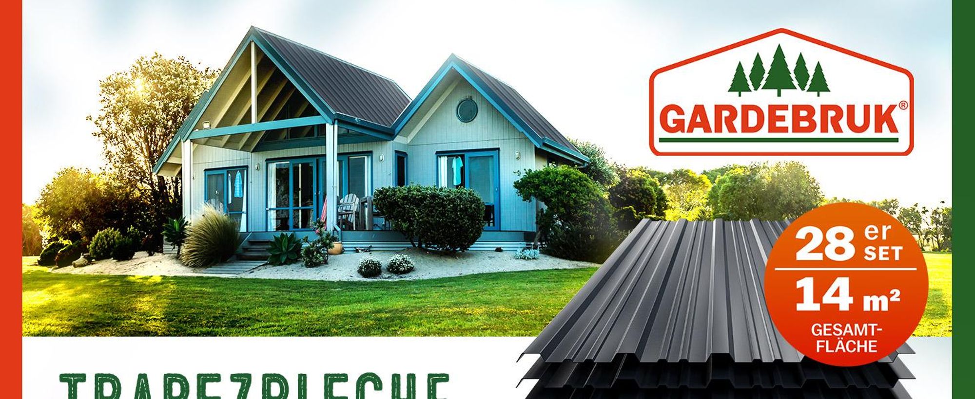 GARDEBRUK® 28x Trapezblech