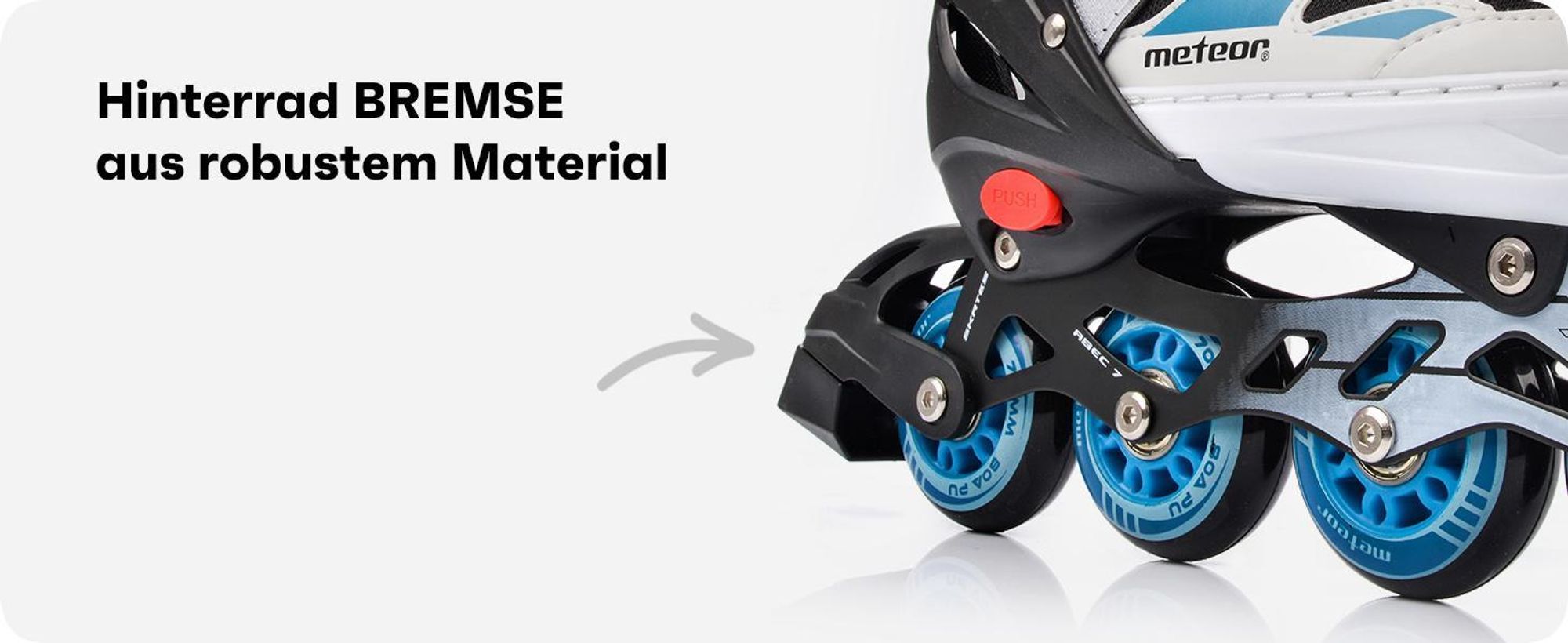 meteor ROX Inlineskates Kinder Inliner Rollschuhe Roller Blades Quad Skates Kinder Inlineskates S 30-33 türkis