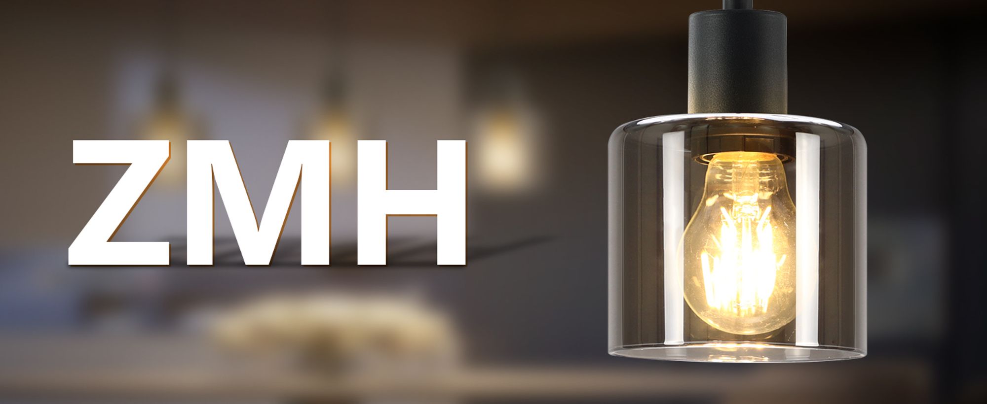 ZMH Pendelleuchte Schwarz Pendellampe 3 Flammig Glas Esstisch Hängelampe Vintage E27 Hängeleuchte Industrial Eckig für Esszimmer Wohnzimmer Hotel Büro