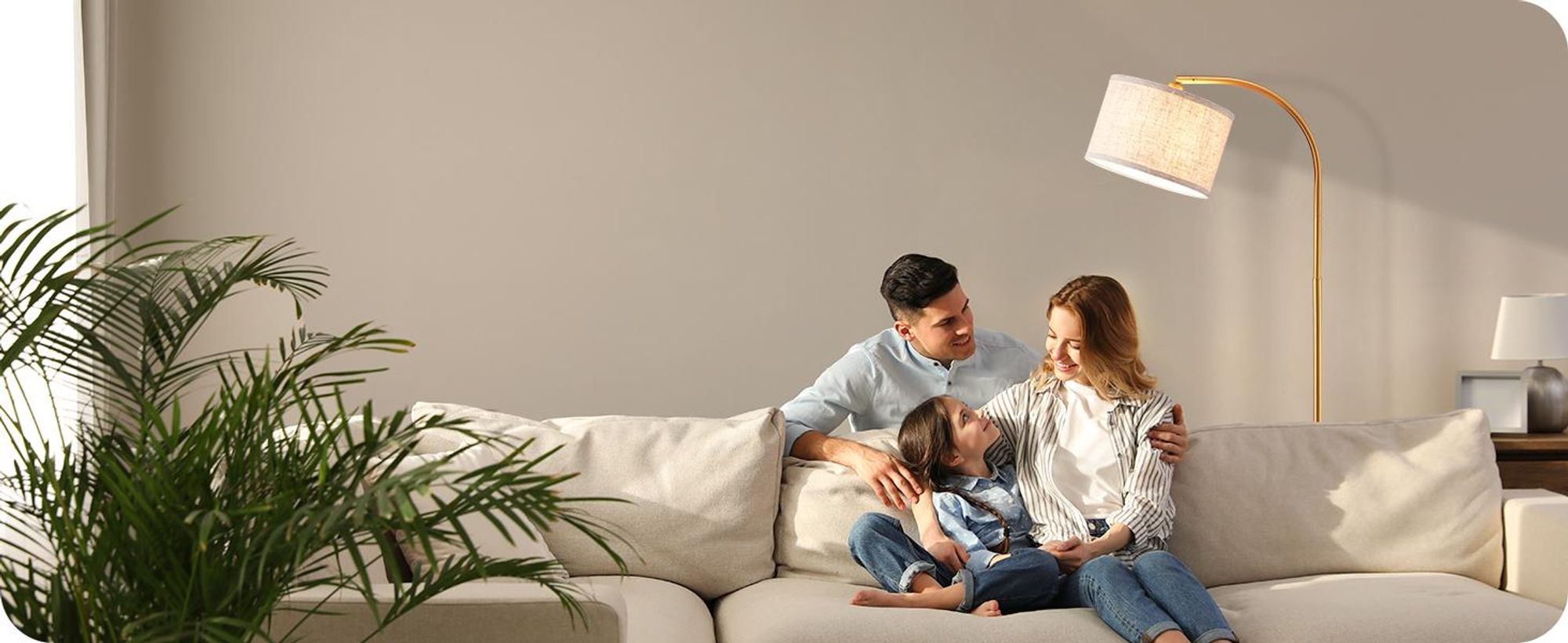 EDISHINE Stehlampe Wohnzimmer, Bogenlampe Verstellem, Leselampe mit Glühbirne,161cm Gold