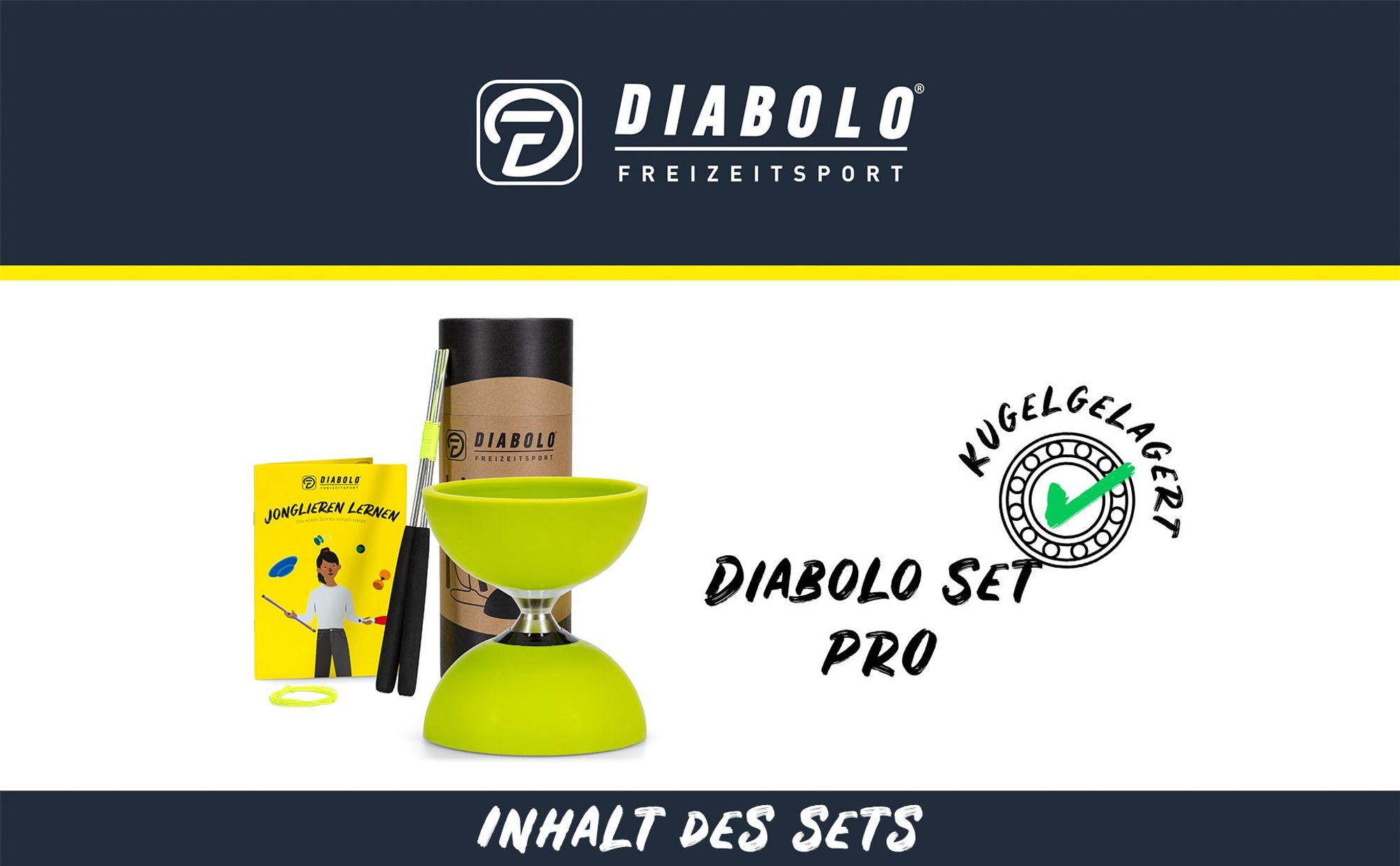 Diabolo Freizeit  Satz mit Kugellagerachse | kugelgelagerter LED in Rosa Farbe |Set mit robuster Konstruktion für Anfänger und Fortgeschrittene |