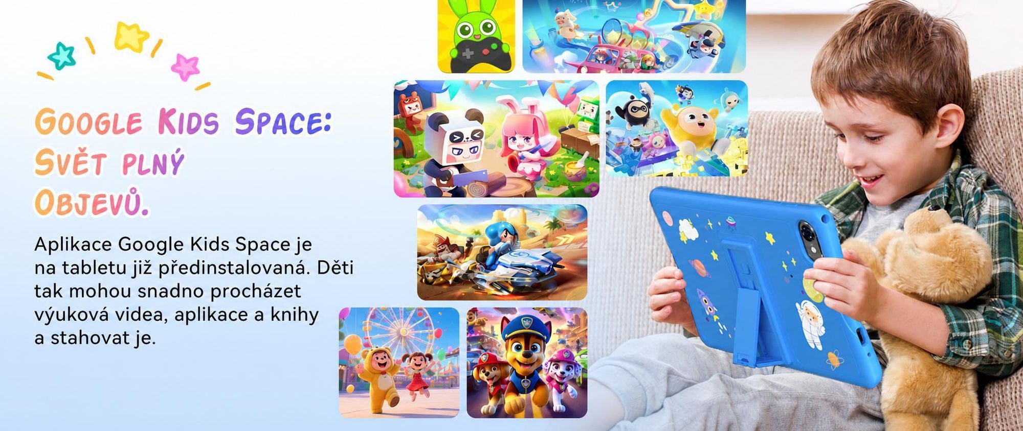 Tabwee K10 Kids 10.1" Rosa Tablet, Google Kids Space, 4GB RAM+64GB ROM, Android 15 WiFi Tablet für Kind mit Kindgerechte Hülle und Stift, 5000mAh