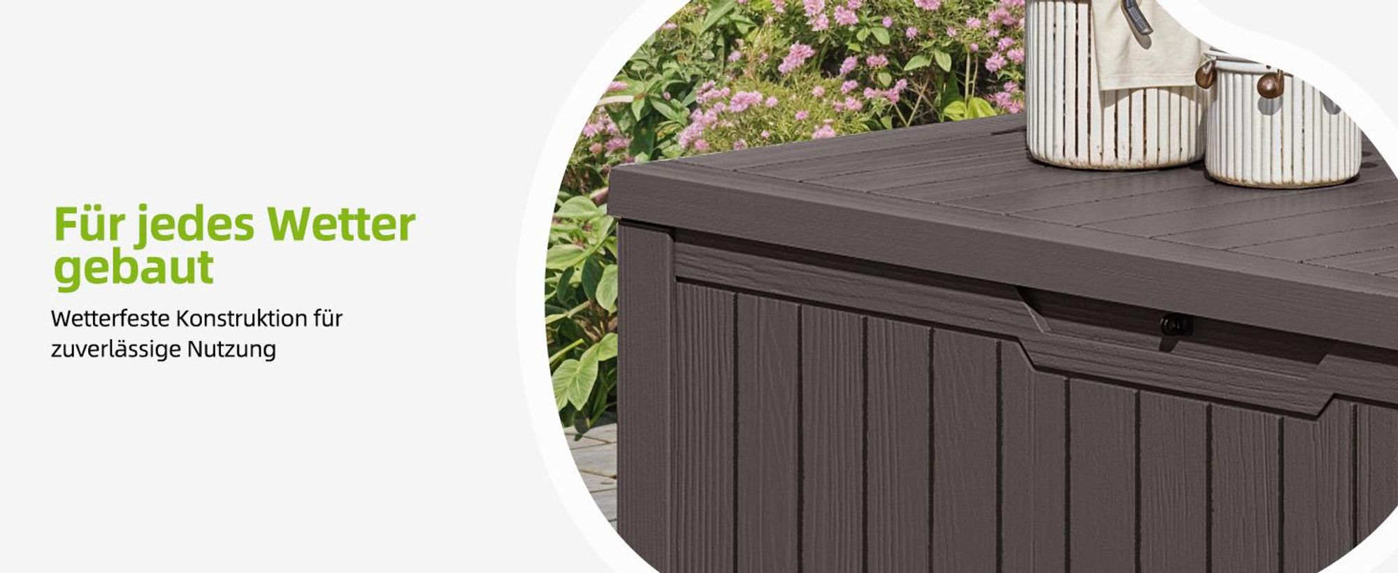 Gartenbox Außenspeicherbox, 450 L Aufbewahrungsbox mit Gasdruckfeder Deckel, Kissenbox Sitzbank Wetterfest, Dunkelbraun