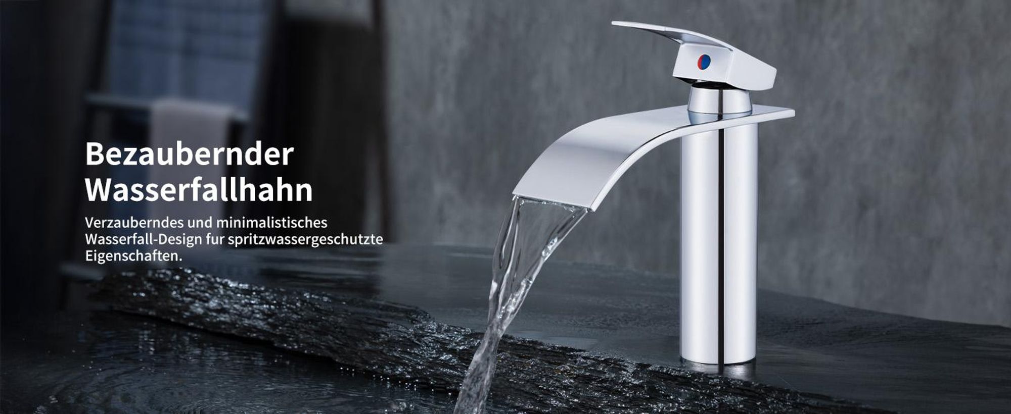 Homelody Wasserhahn Bad, Waschtischarmatur 304 Edelstahl, Waschbecken Armaturen Mischbatterie für Badezimmer Waschbecken handwaschbecken, Verchromt