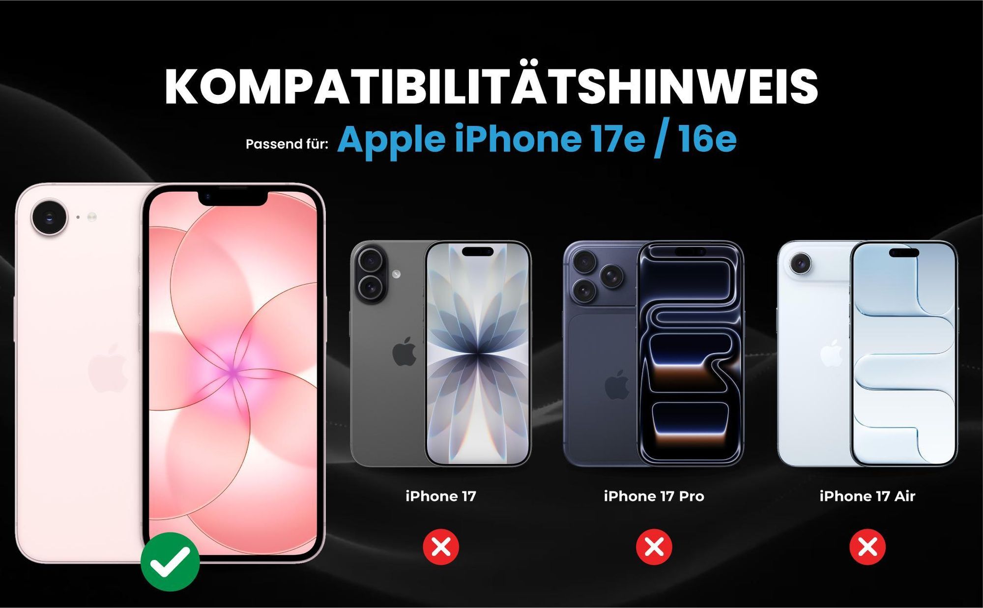 Kompatibilitätshinweise Hülle für Apple iPhone 17e
