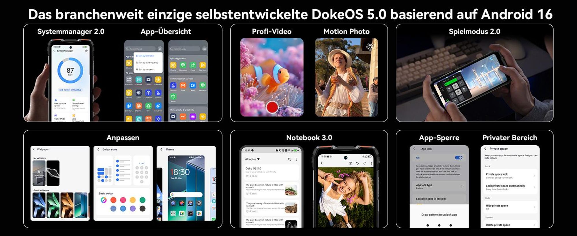 Blackview ROCK 3  Outdoor Smartphone Ohne Vertrag, 32+256GB, Android 16, 108MP, 6.78", 120Hz, 10000mAh,kabelloses Laden,Thermal Imaging, IP68/IP69K