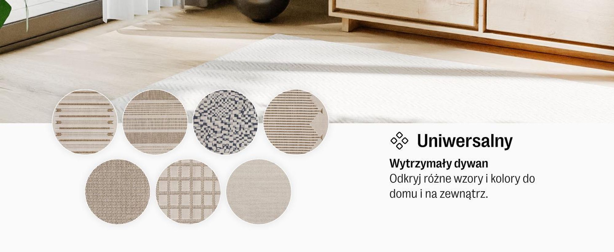 benuta dywan in- & outdoor Kaleo Niebieski/Biały 140x200 cm dywan do salonu dywan zewnętrzny prostokątny wzór nowoczesny krótki włos skandynawski