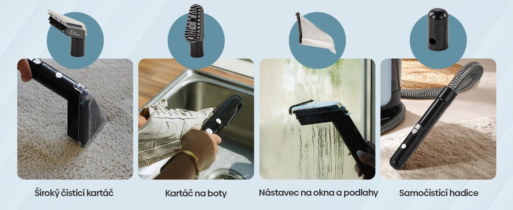 Olvy vysavač s funkcí praní PRO – parní čistič čalouněného nábytku a koberců včetně příslušenství, čistič koberců, vysavač na mokré čištění pro pohovky, matrace, auta a koberce