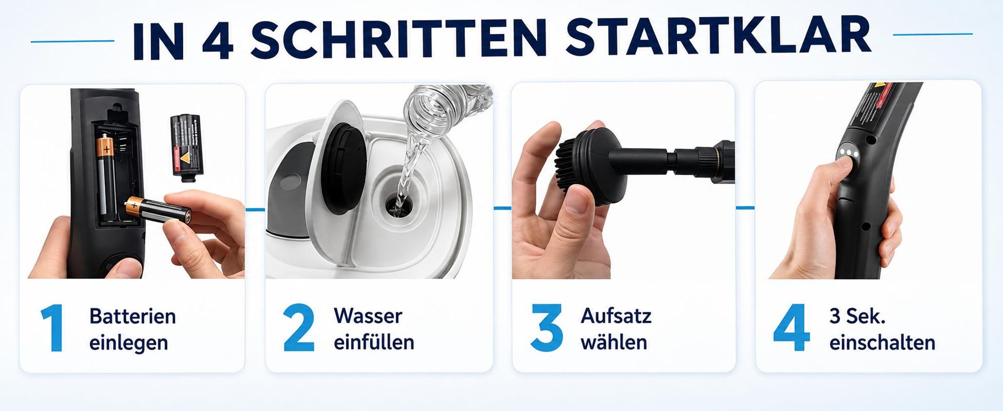 2500W Hand Dampfreiniger für alles mit 15 Zubehör, 4.5bar Dampfdruck 1,6L Tank,Mehrzweck-Dampfgarer, Tragbarer Steam Cleaner für Fenster, Küche, Boden