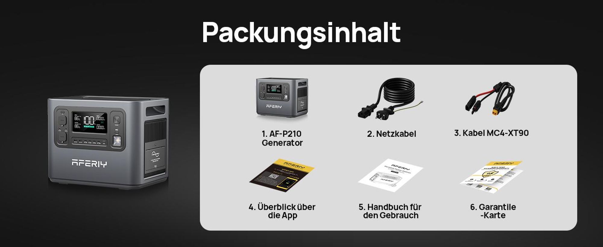 AFERIY Haven2400 Tragbare Powerstation 2400W 2048Wh LiFePO4, Erweiterbar, USV unter 10 ms, App-Steuerung, 500W Solareingang, Mobiler Stromspeicher für