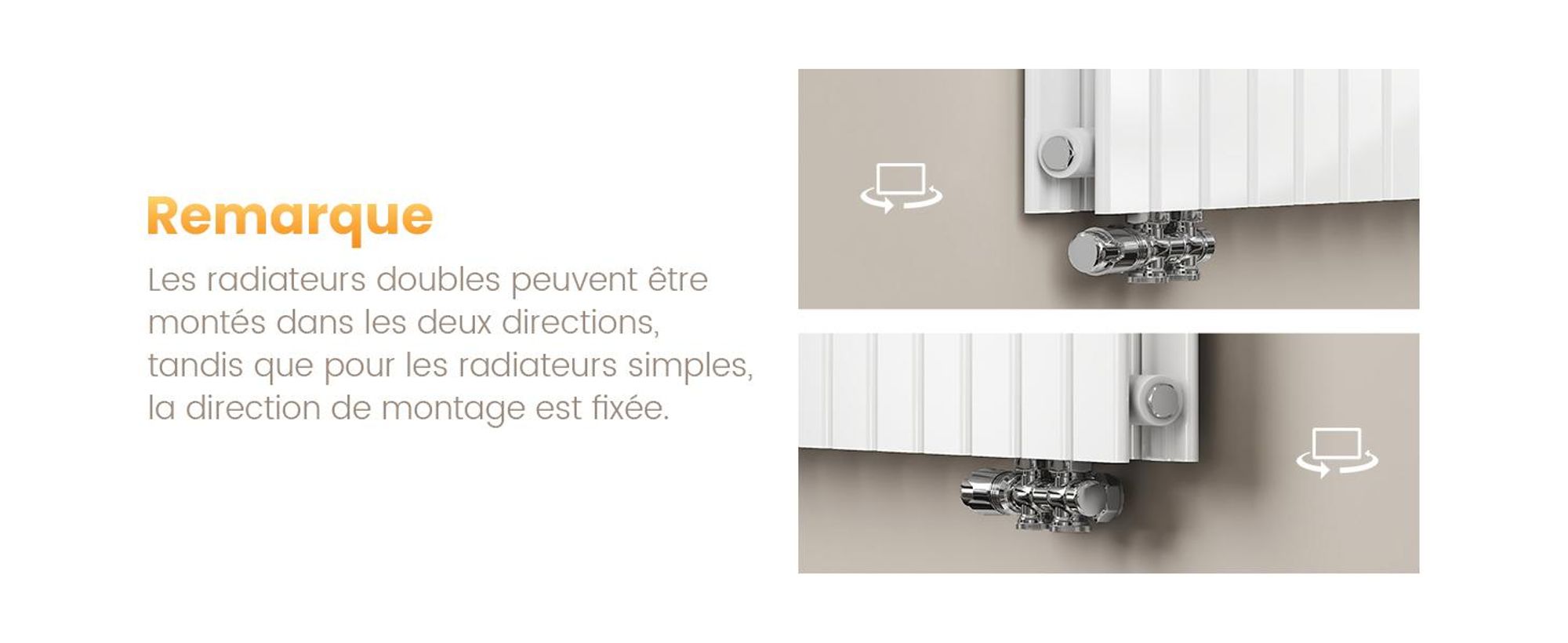 EMKE Radiateur plat Radiateur design Panneau de chauffage Vertical Monocouche Raccord central 160x30cm 501W Blanc sans thermoplongeur