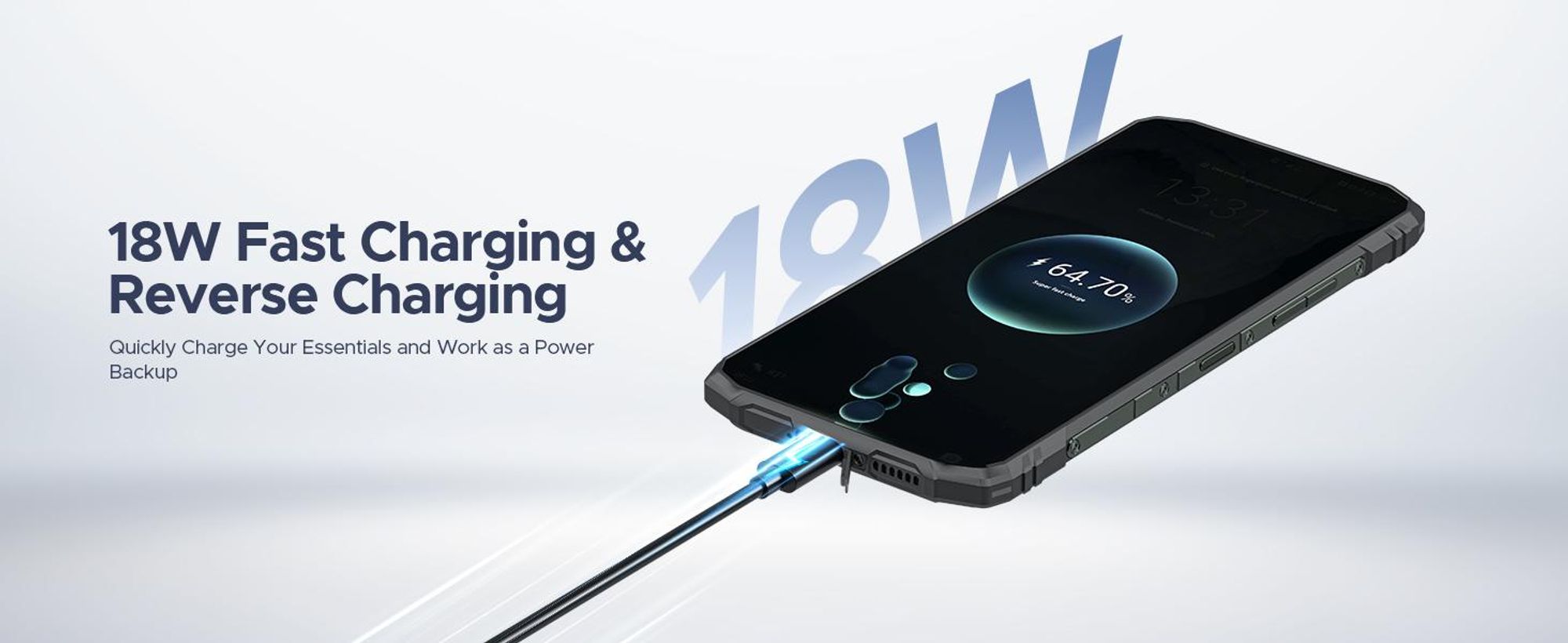 Doogee Blade 10 Ultra Energy, 16,7 cm (6,56 palců), 6 GB RAM, 128 GB úložiště, 64 MP fotoaparát, operační systém Android 16.0, černá barva