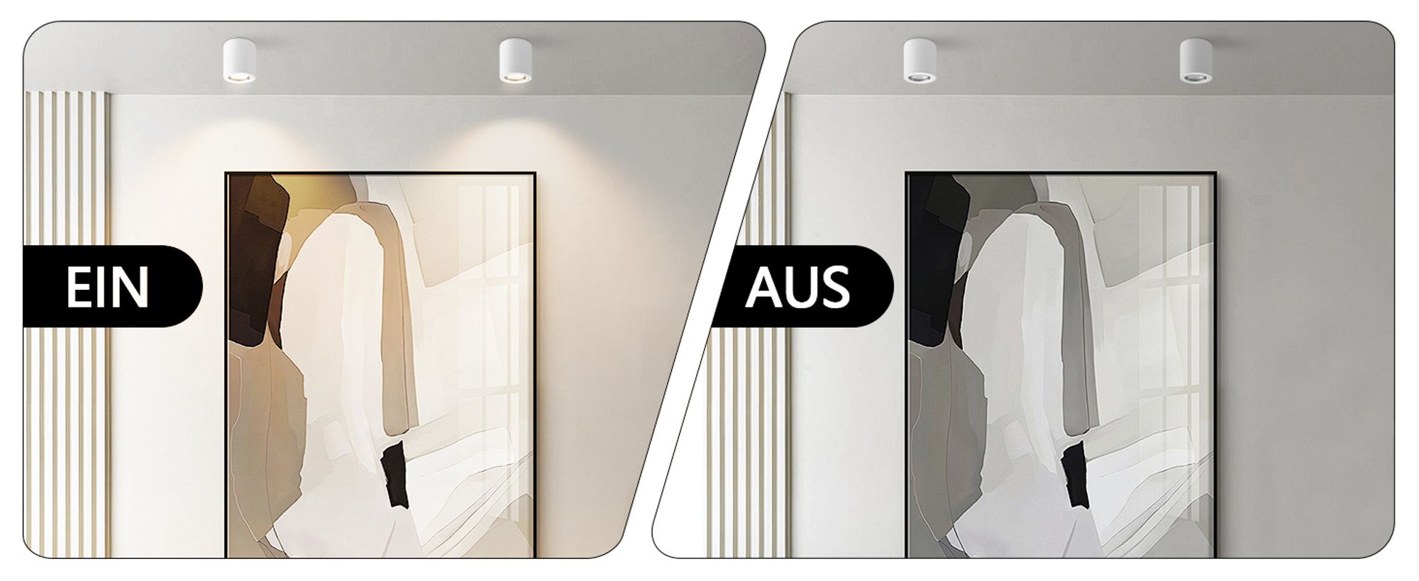 ZMH Aufbauspot weiß Aufbaustrahler rund 4 Stück Deckenspots GU10 Aufbauleuchte Spots Deckenleuchte Aufputz aus Gips Modern klein Deckenlampe Max.40W für Wohnzimmer Esszimmer Flur Ohne Leuchtmittel