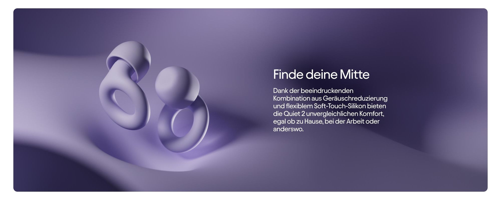 Quiet 2 Ohrstöpsel zum Schlafen, für Fokus, Reisen und Pendeln