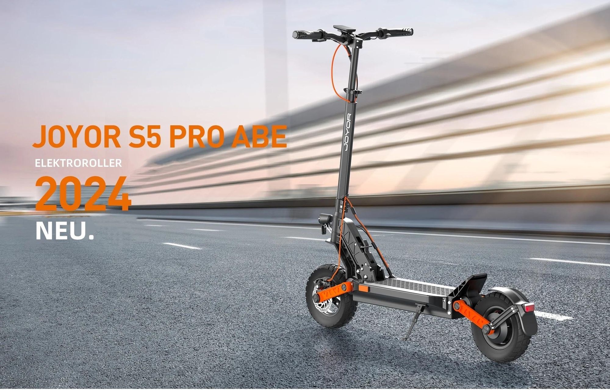 JOYOR S5 PRO ABE- Faltbar Elektroroller - 500W Motor 48V26AH Akku 10 Zoll Reifen - Schwarz
