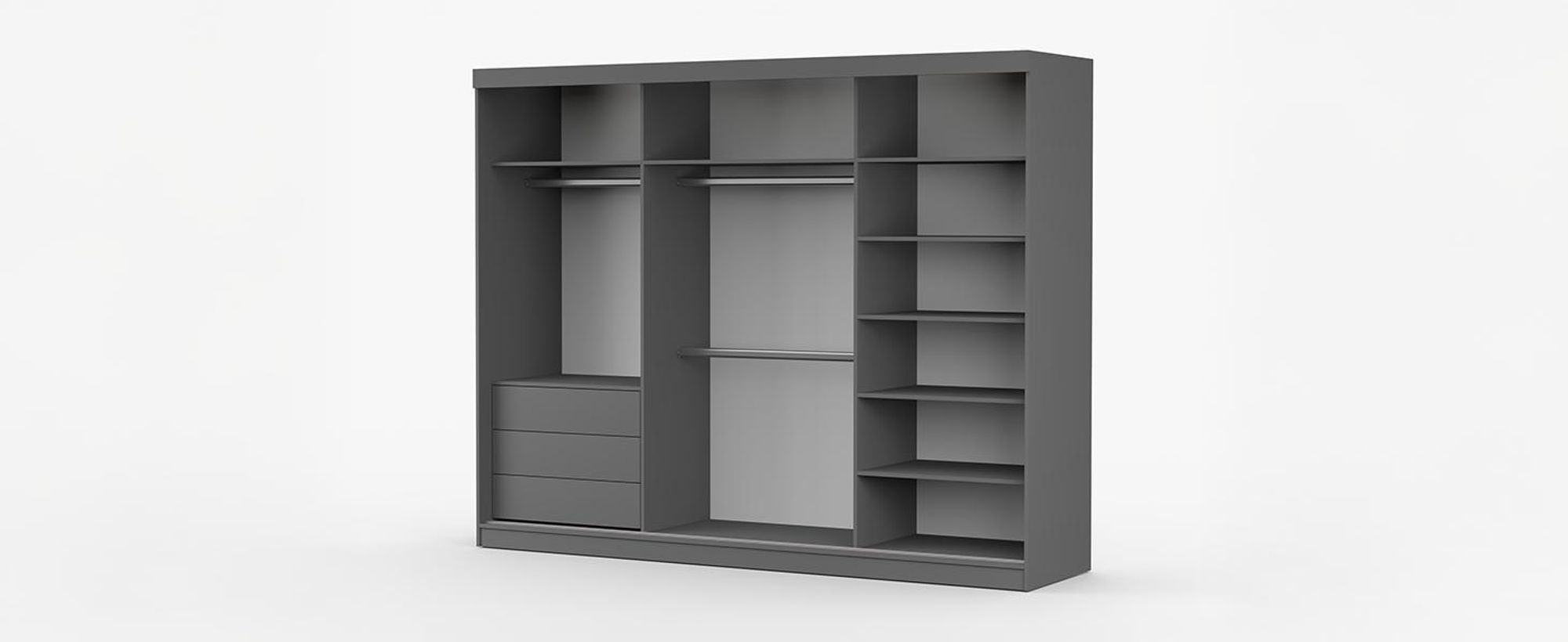 Kleiderschrank mit Schubladen