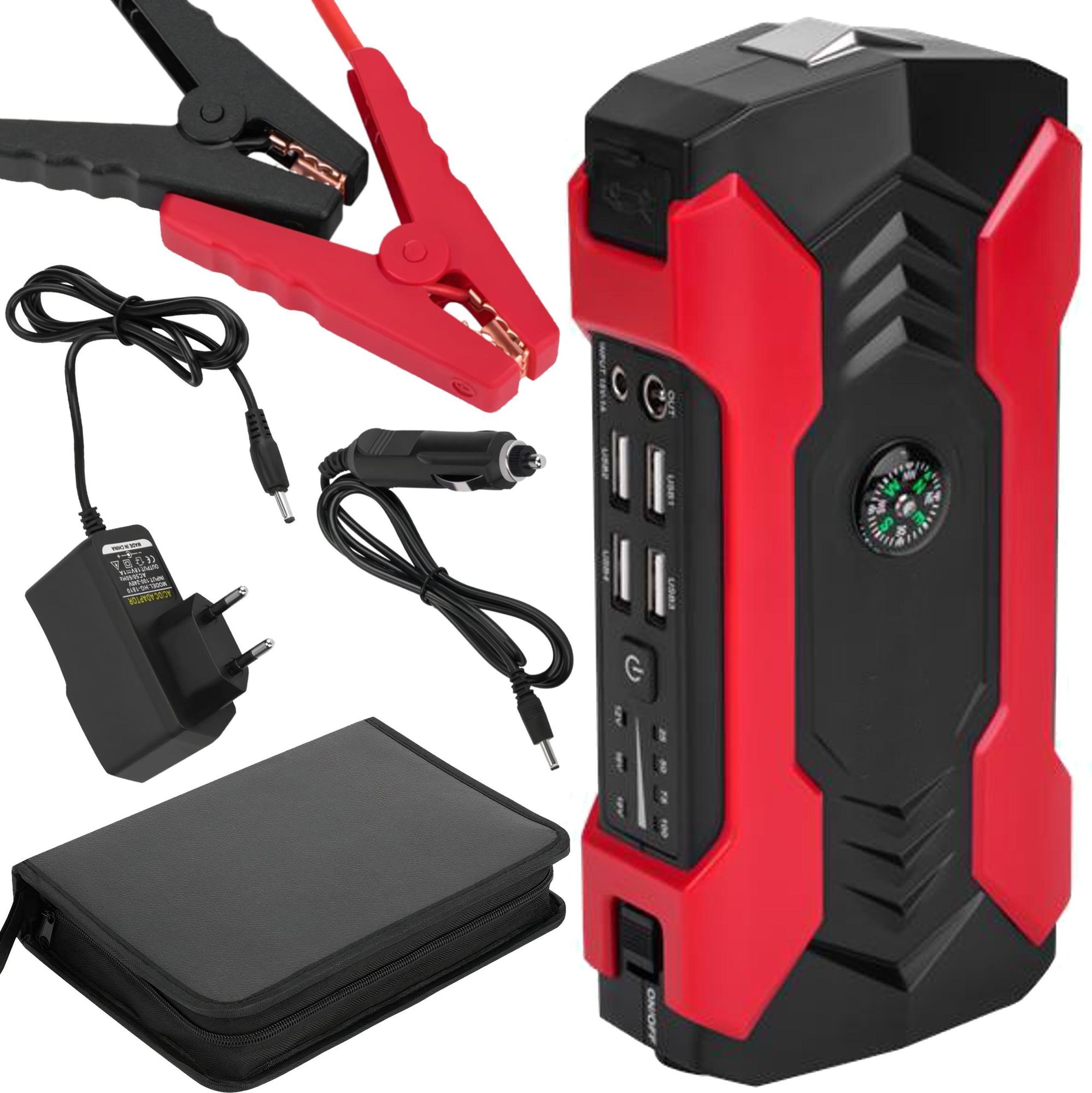 KRAFT&DELE | Jump start power bank, 800A, 28000 mAh, pre automobily, kompaktná štartovacia power banka, SuperSafe lítiový akumulátor pre štartovanie auta s rýchlym nabíjaním cez USB