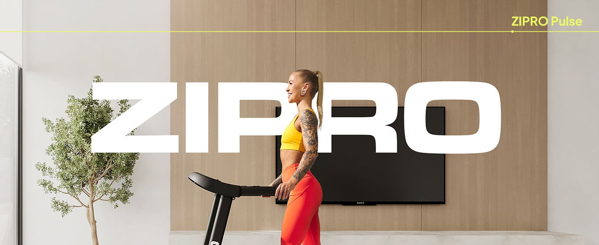 Zipro Laufband Elektrisch Pulse – Mit Automatischer Steigung Belastbar Klappbarer Heimtrainer mit 8-fach Dämpfung Pulsmessung & LED Display Bis 130kg