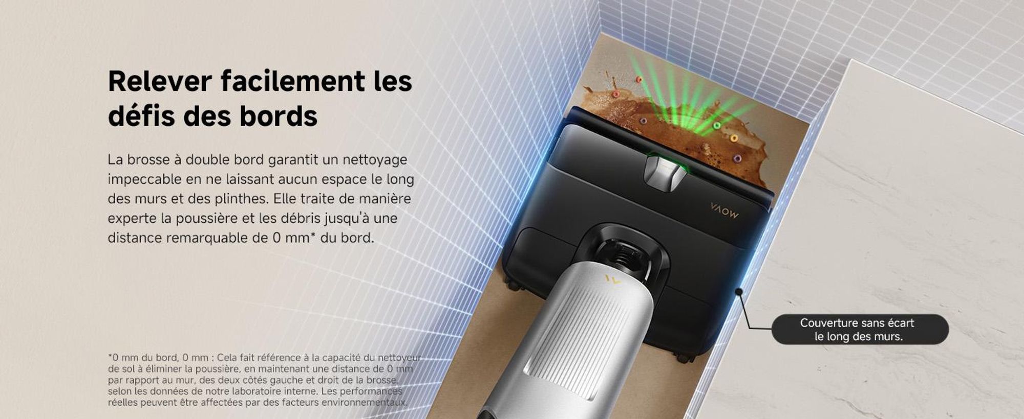 MOVA X4 Pro aspirateur balai sans fil, aspirateur laveur sec et humide 20 kPa, lavage eau chaude, auto-nettoyage 100 °C, brosse LED,  ajustement intel
