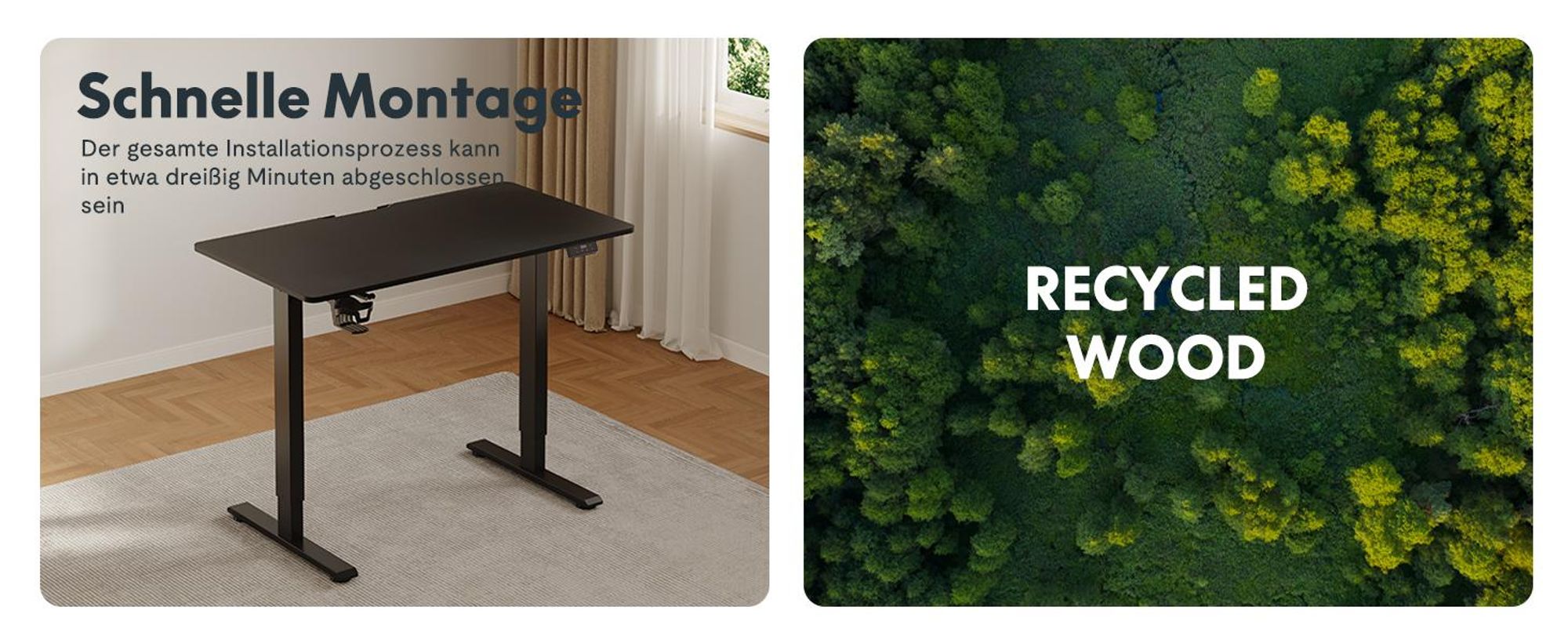 SANODESK Höhenverstellbarer Schreibtisch Elektrisch 120x60cm Einteilige Tischplatte, 4 Speicherplätzen, 60 kg Tragkraft, Anti-Kollisionsschutz Schwarz