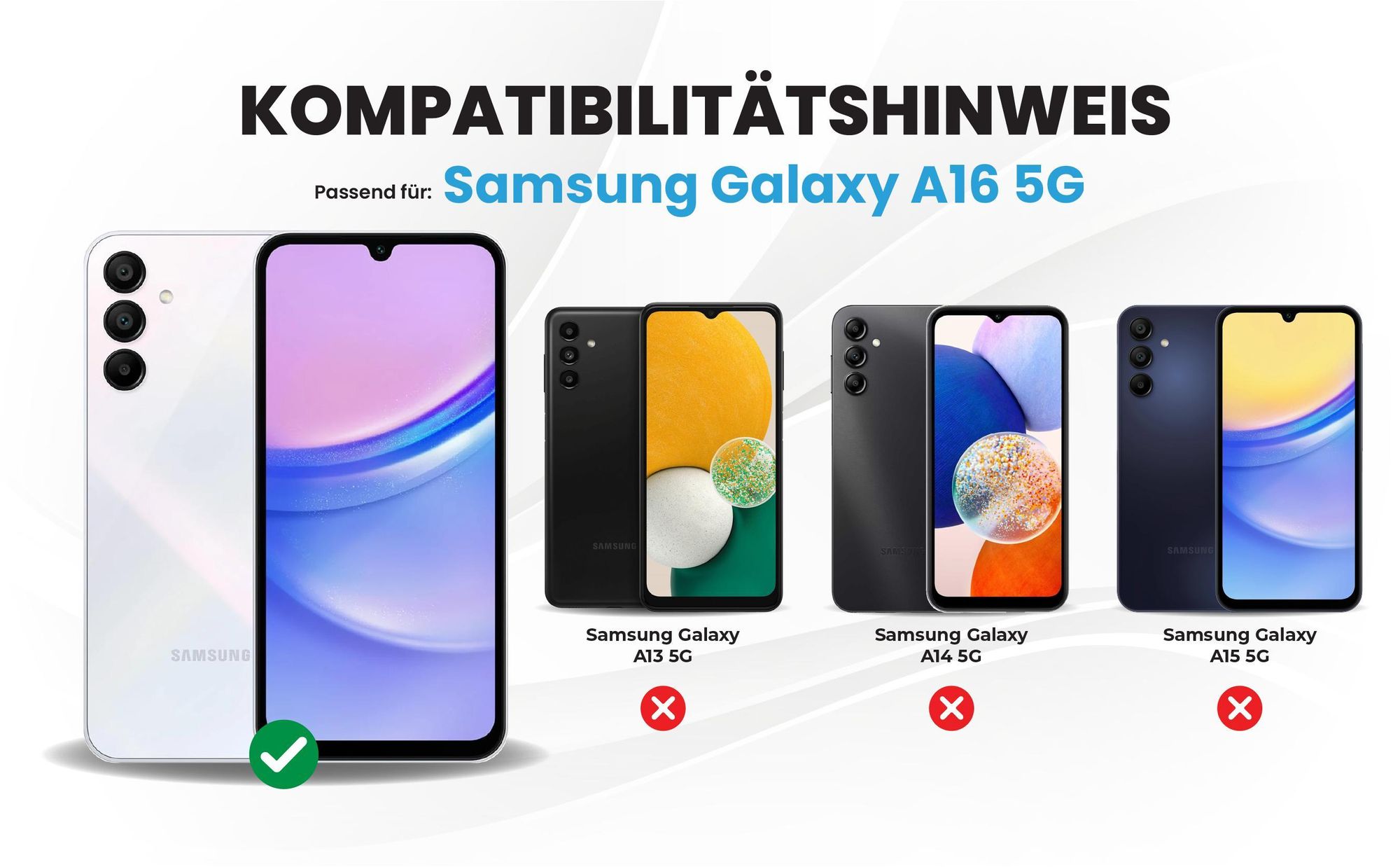 Kompatibilitätshinweise Hülle für Samsung Galaxy A16 / A16 5G