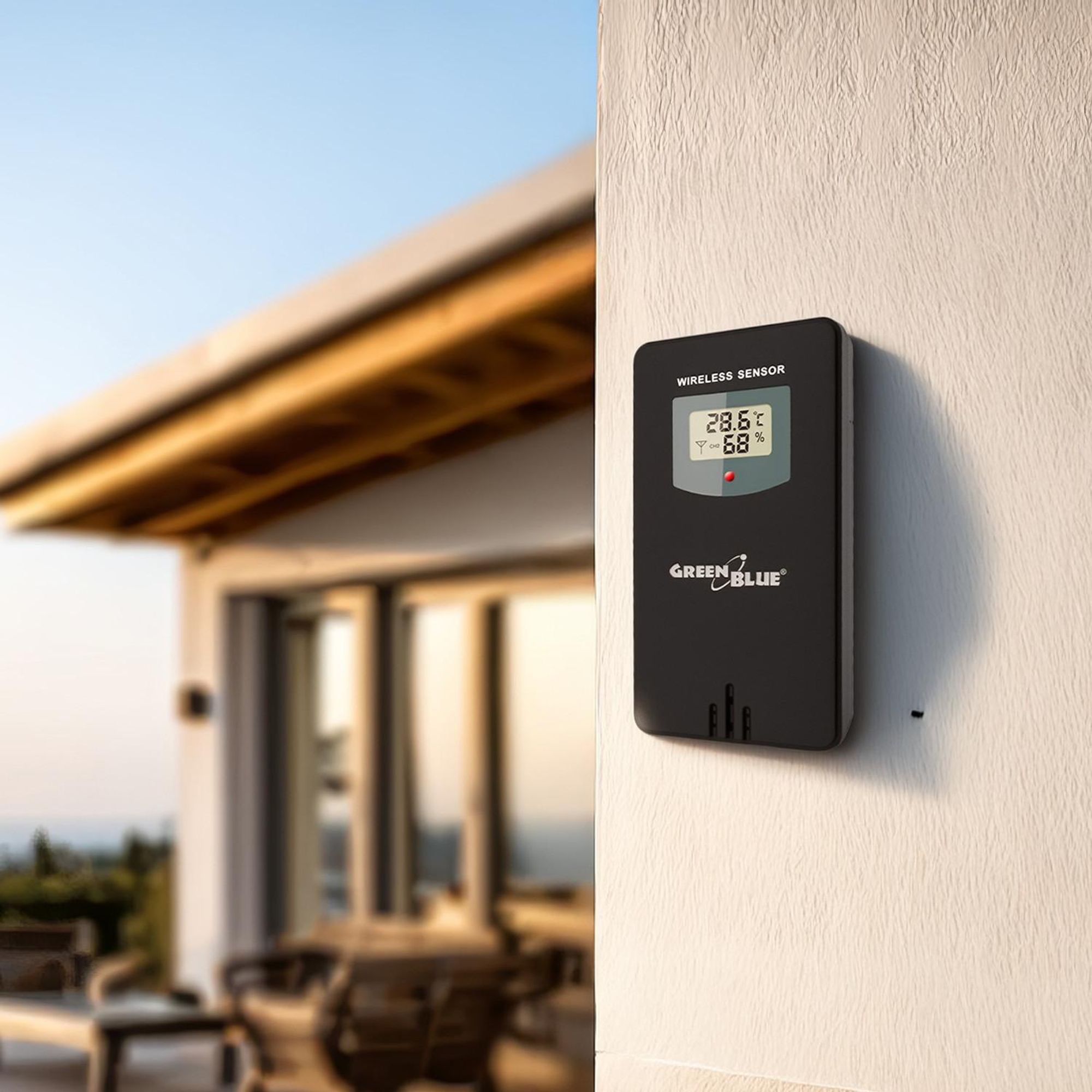 Wetterstation Wettervorhersage WiFi App Display 7 Sprachen IPX4 GreenBlue