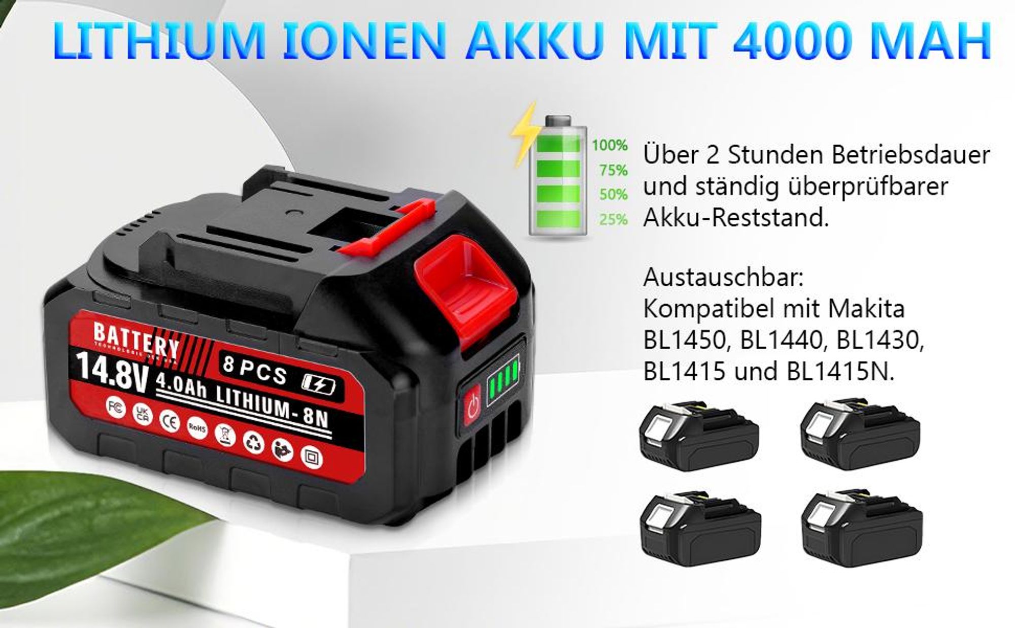 Elektrokarre Faltbar Handwagen Kompatibel mit Makita Akku, 280L/Breiträder/105×61×64cm/Griff 60-100cm Campingwagen Gartenwagen Strandwagen bis 5km/h