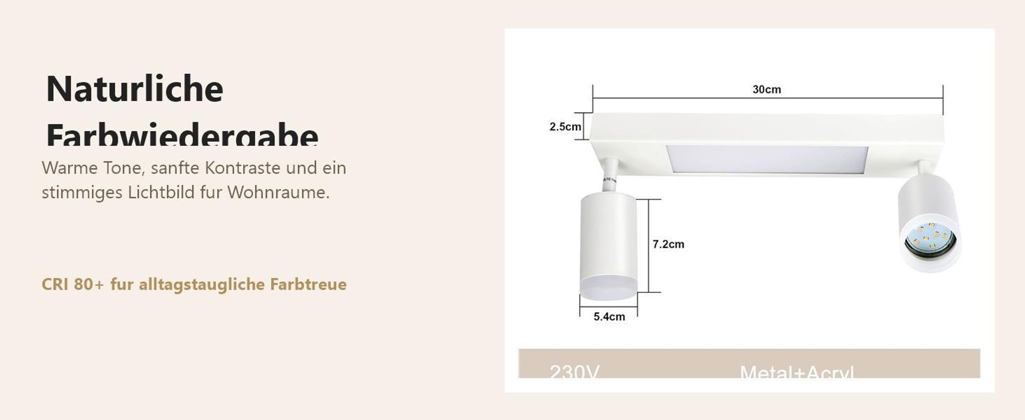 ZMH Deckenleuchte Led Deckenstrahler GU10 2 Flammig - Deckenlampe Weiß 3000k Warmweiß 20W Schlafzimmerlampe Schwenkbar 350° Deckenspot